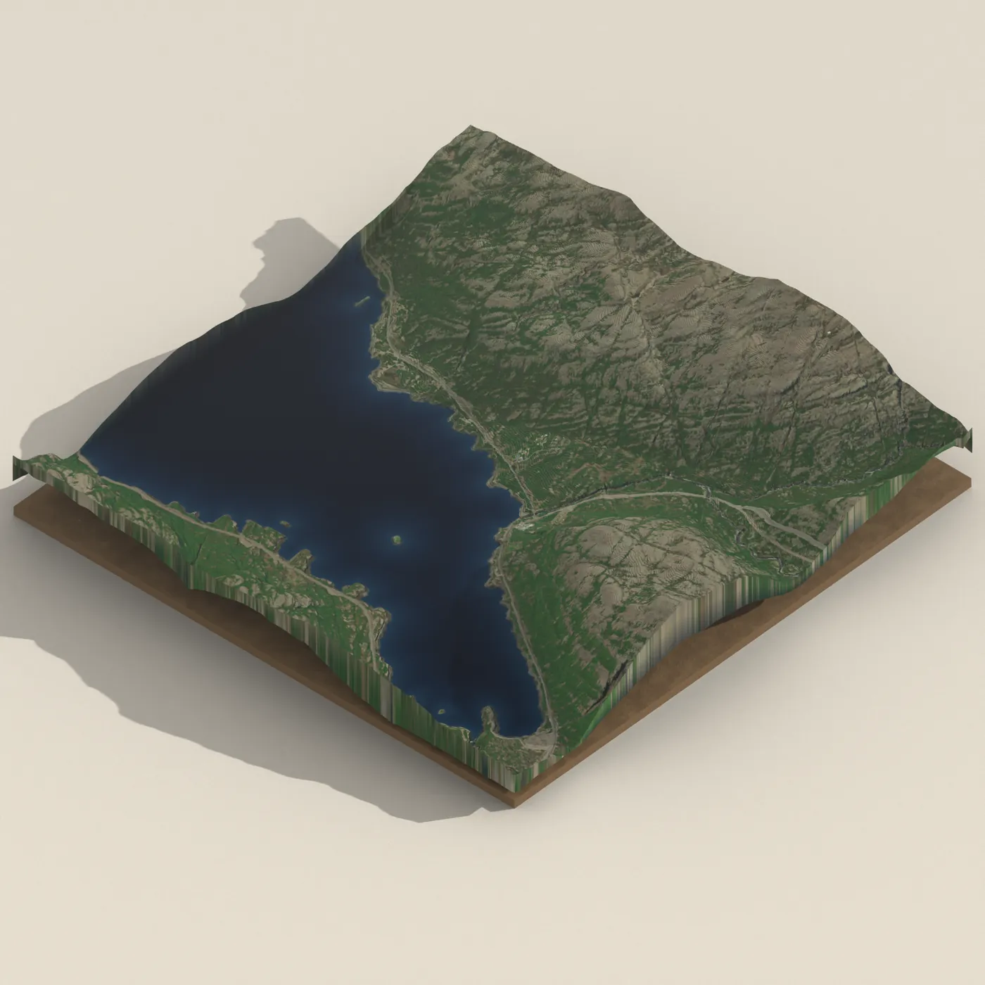 Hellulaug 3D terrain render