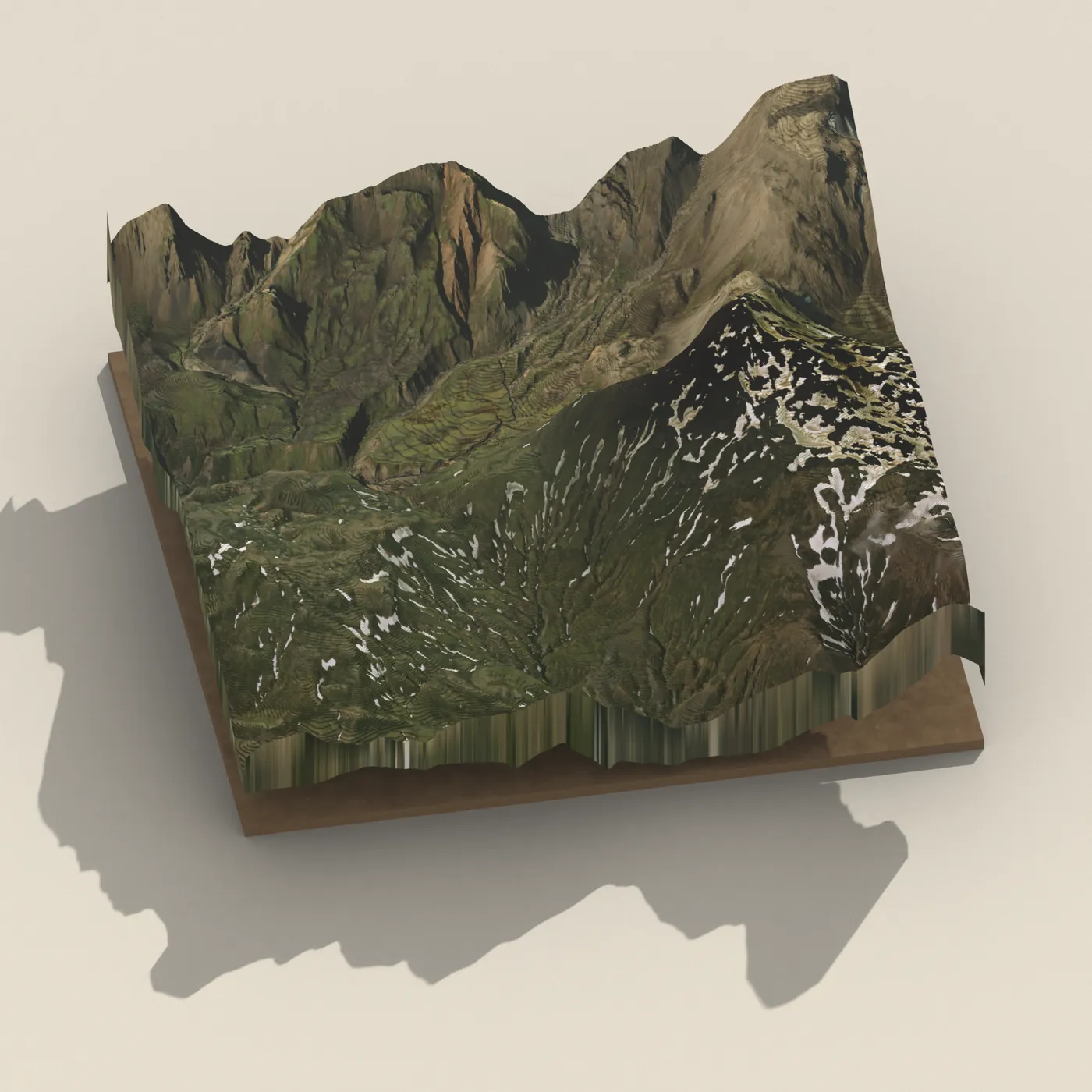 Hot Spring Shower — 3D terrain render (no visitor photo yet)