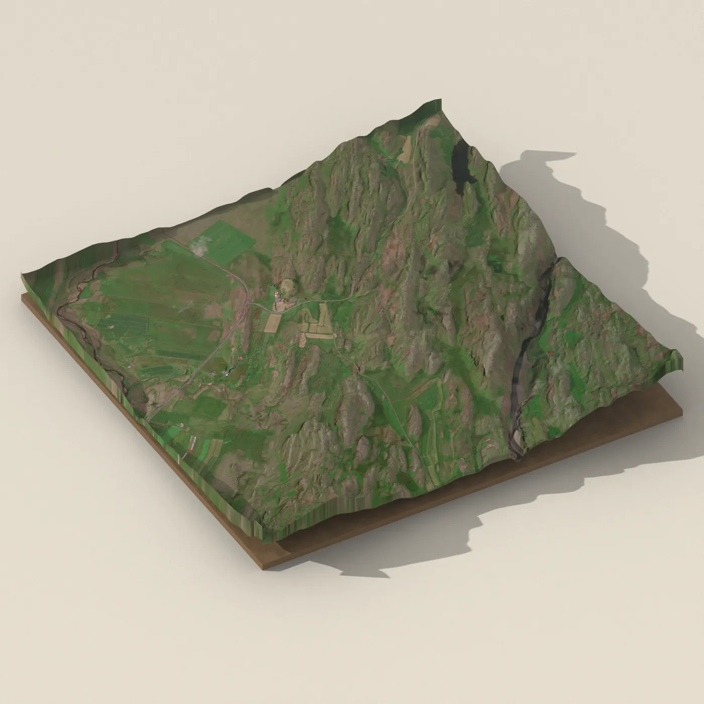 Hrunalaug — 3D terrain render (no visitor photo yet)