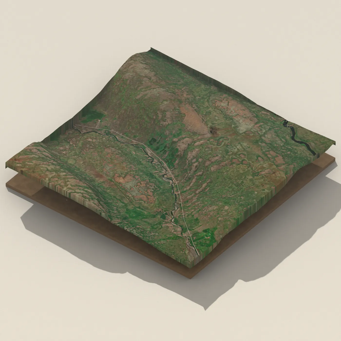 Krosslaug 3D terrain render