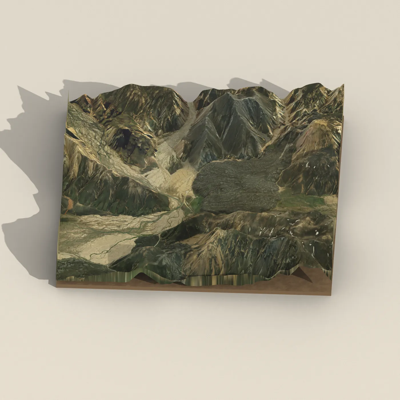 Landmannalaugar Hot River 3D terrain render