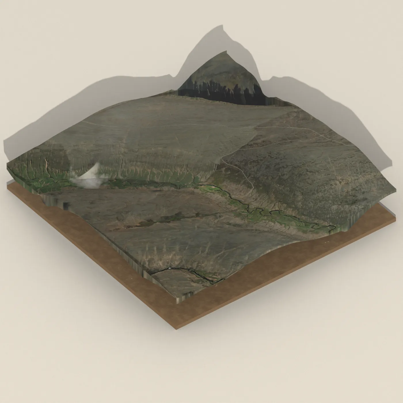 Laugarvallalaug 3D terrain render