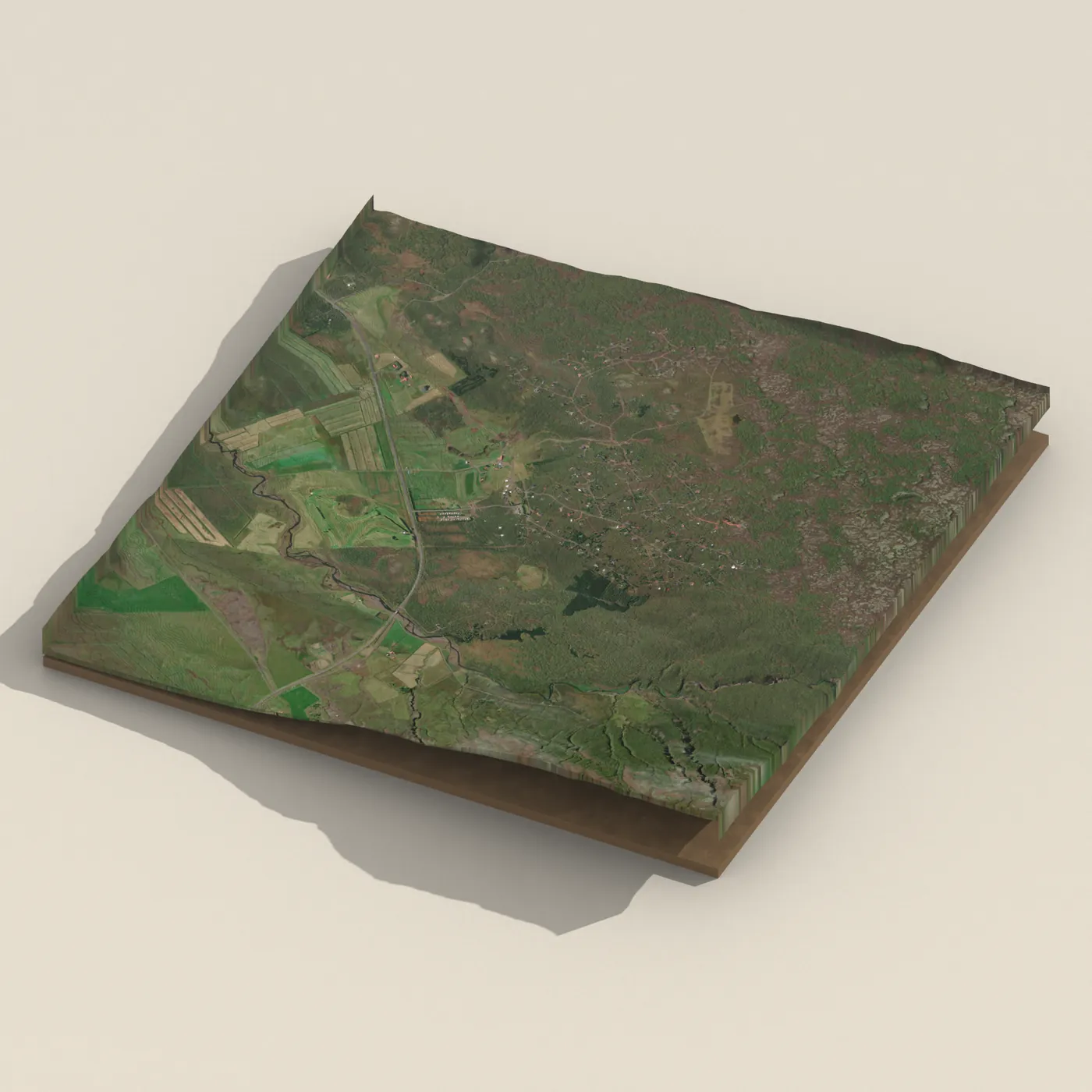 Natural hot pot near Bláskógabyggð — 3D terrain render (no visitor photo yet)