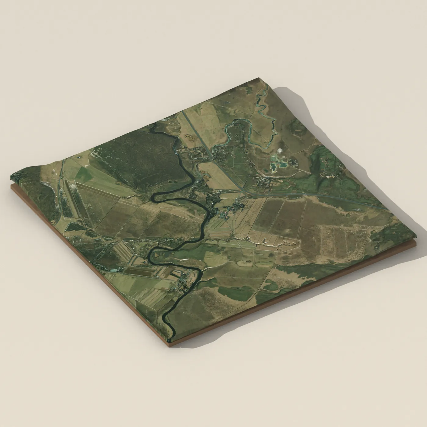 Natural hot pot near Bláskógabyggð — 3D terrain render (no visitor photo yet)