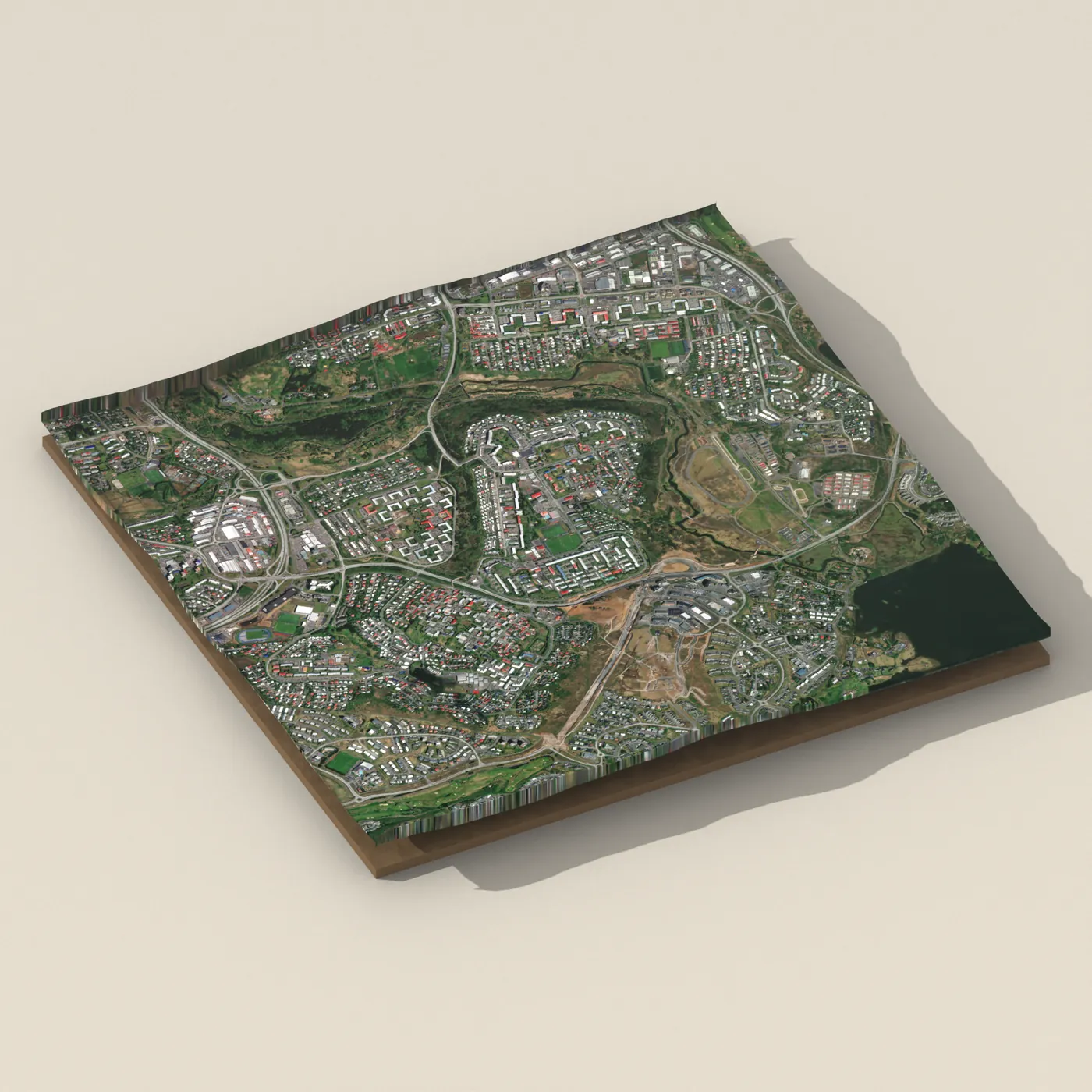 Natural hot pot near Breiðholt — 3D terrain render (no visitor photo yet)