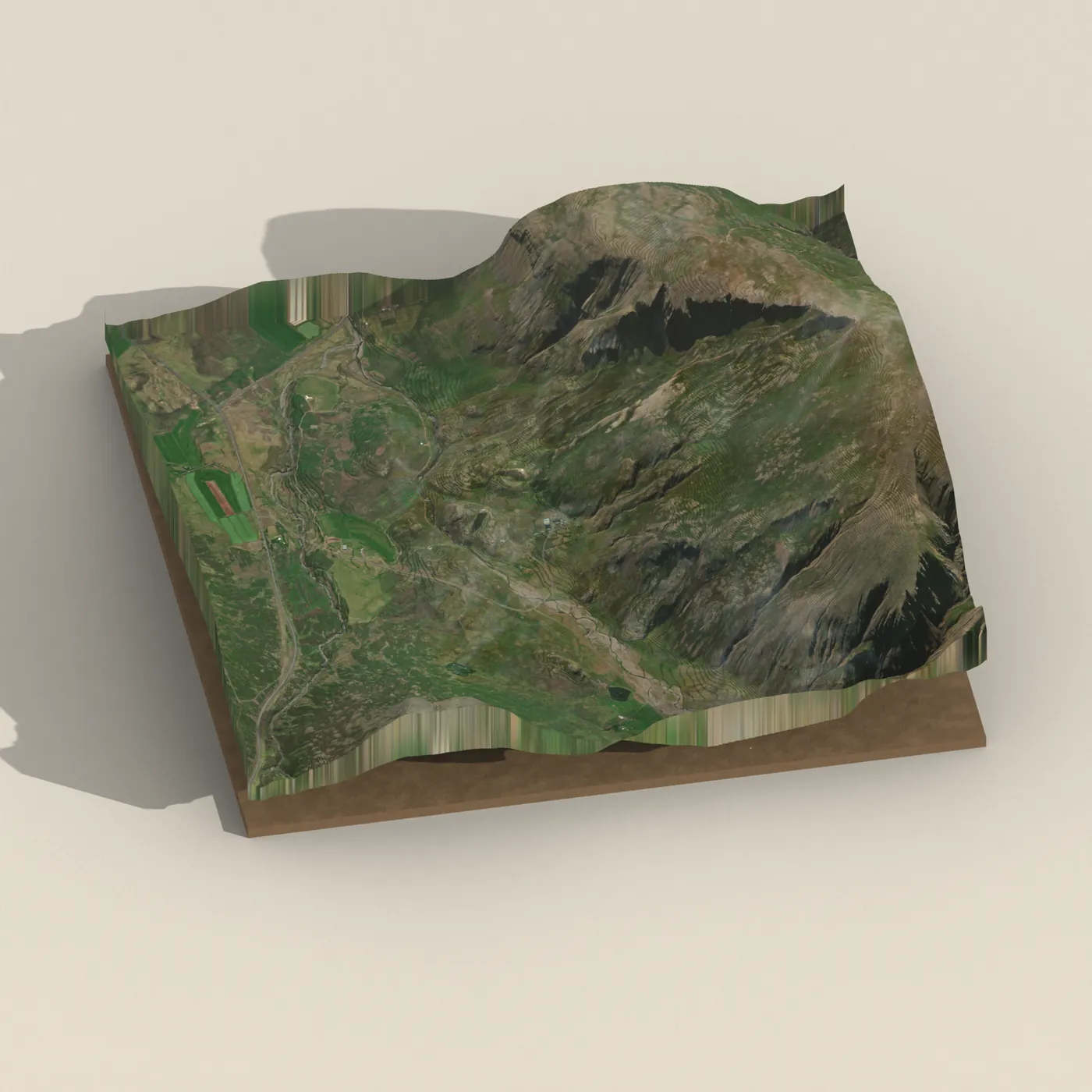 Natural hot pot near Dalabyggð — 3D terrain render (no visitor photo yet)