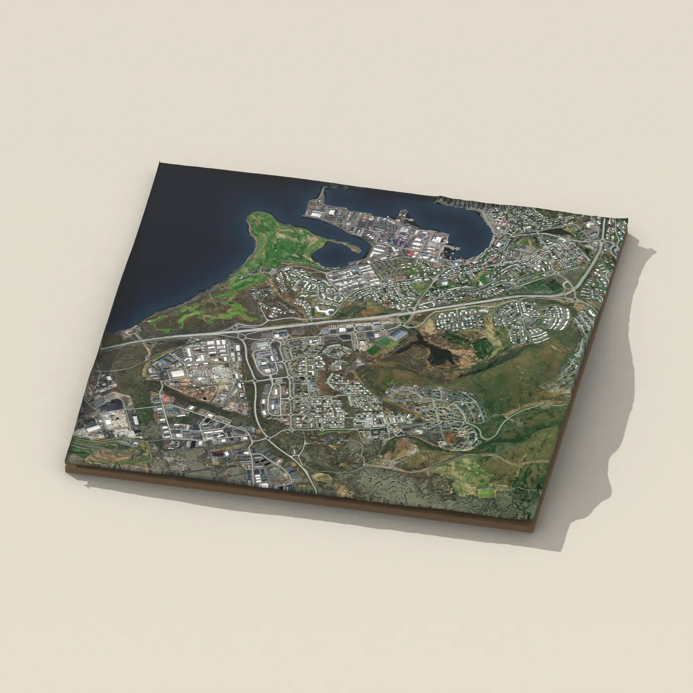 Natural hot pot near Hafnarfjarðarkaupstaður — 3D terrain render (no visitor photo yet)