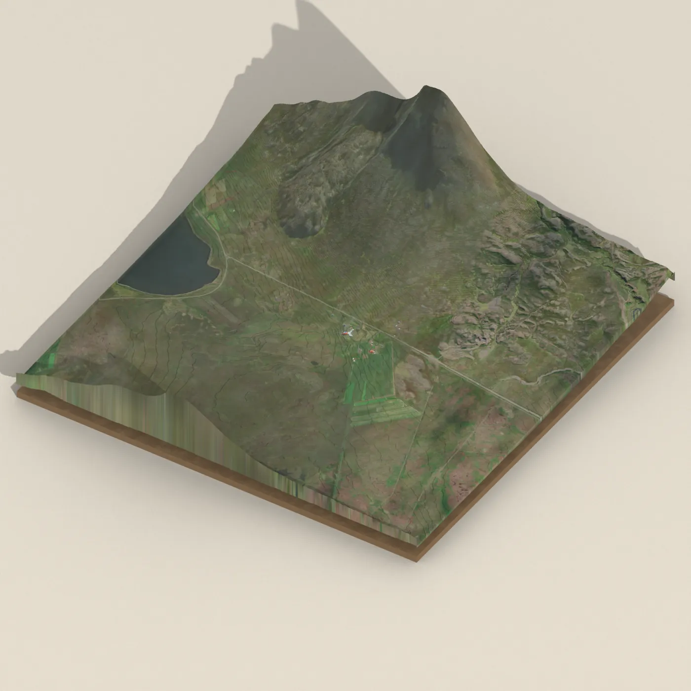 Natural hot pot near Húnabyggð — 3D terrain render (no visitor photo yet)
