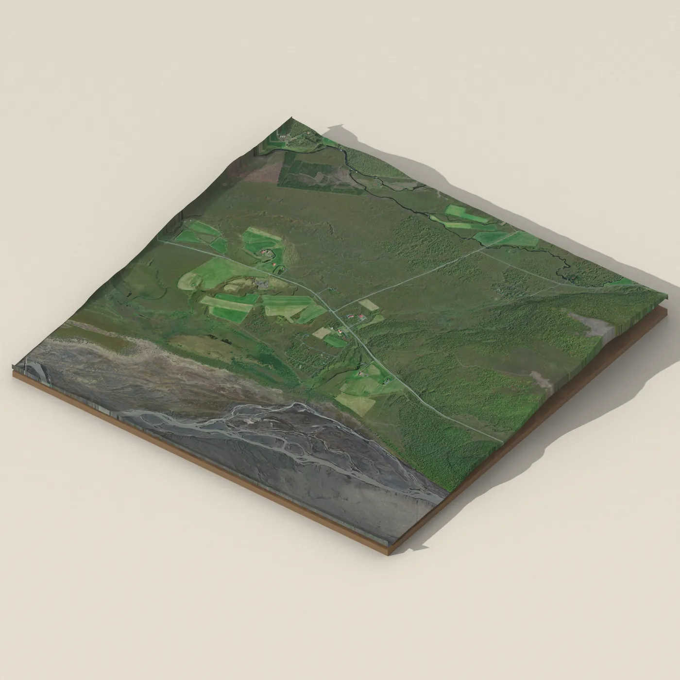 Natural hot pot near Norðurþing — 3D terrain render (no visitor photo yet)