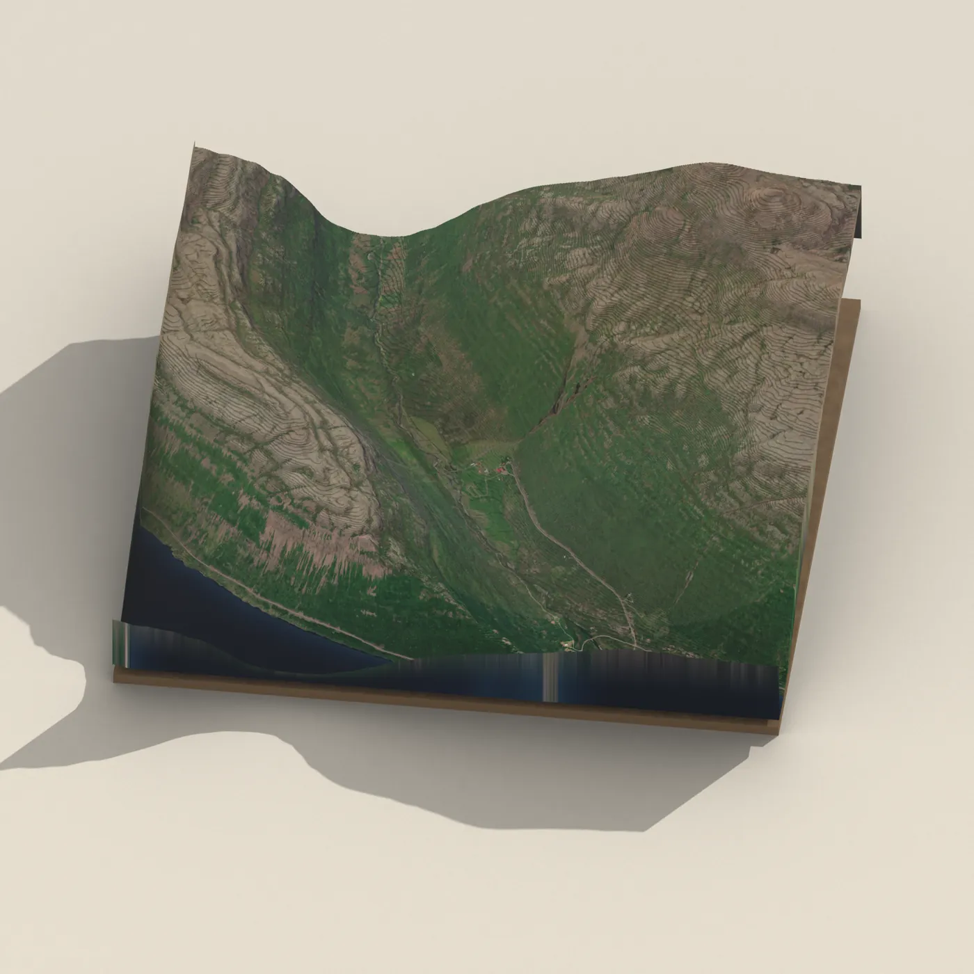Natural hot pot near Súðavíkurhreppur — 3D terrain render (no visitor photo yet)
