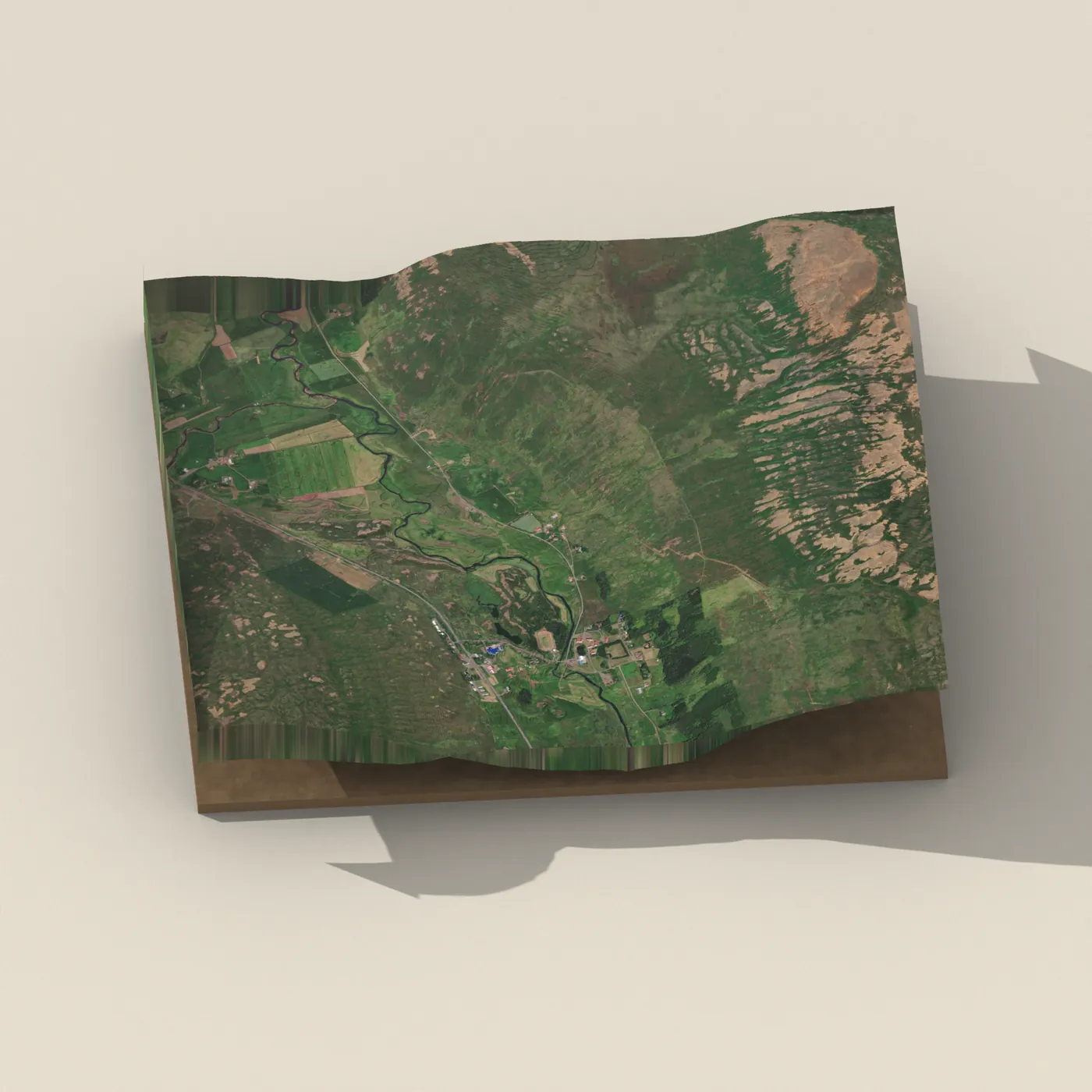 Natural hot pot near Þingeyjarsveit — 3D terrain render (no visitor photo yet)