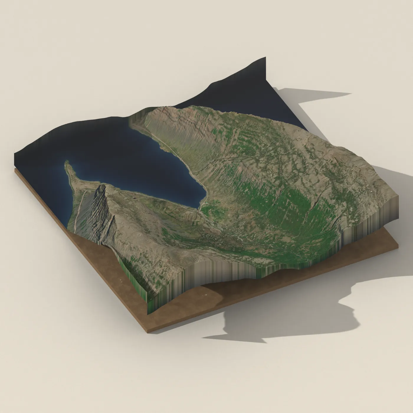 Reykjafjarðarlaug 3D terrain render