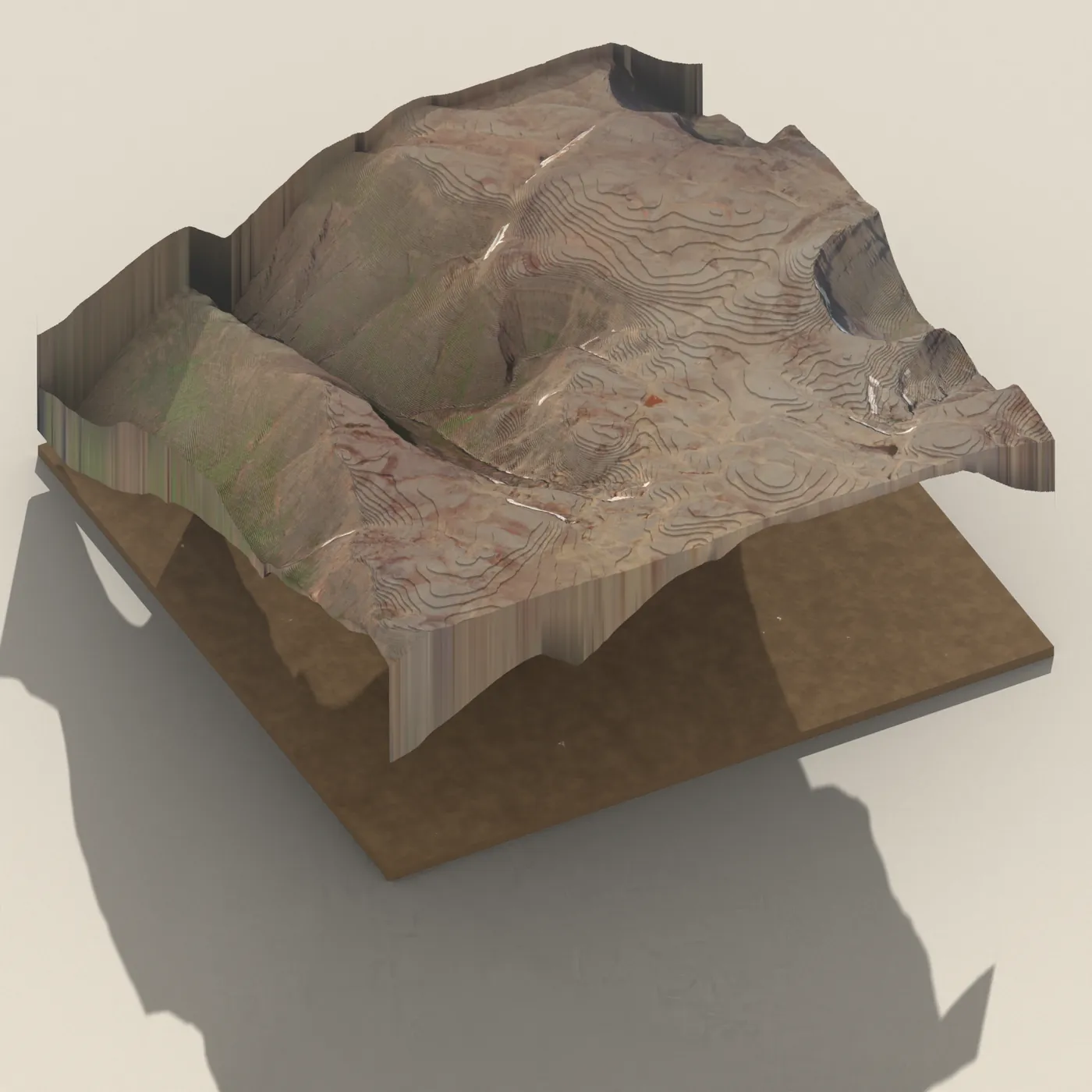 Reykjafoss Warm Waterfall — 3D terrain render (no visitor photo yet)