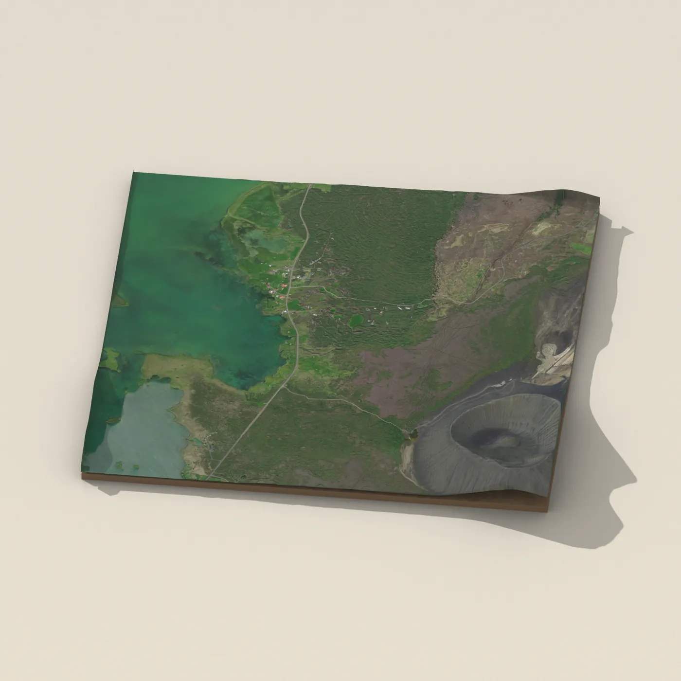 Stóragjá Cave — 3D terrain render (no visitor photo yet)