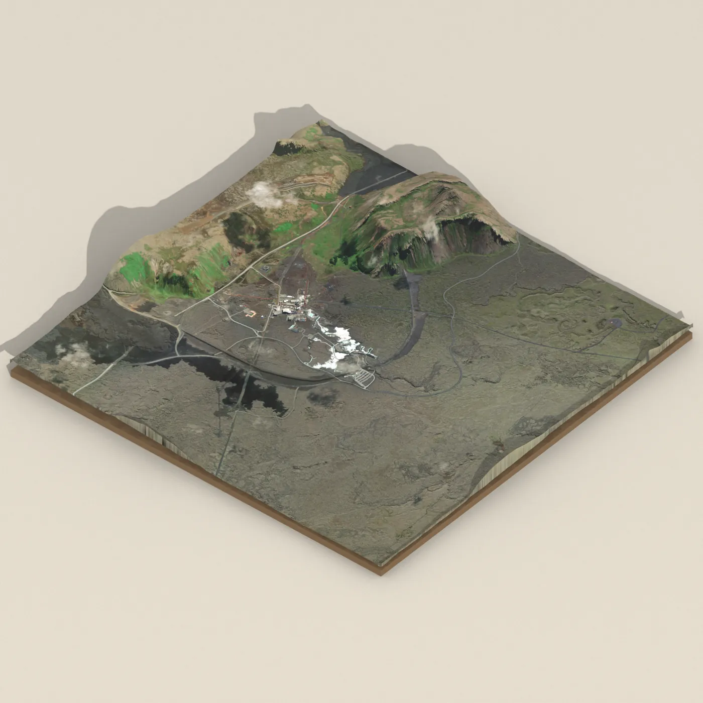 Blue Lagoon 3D terrain render