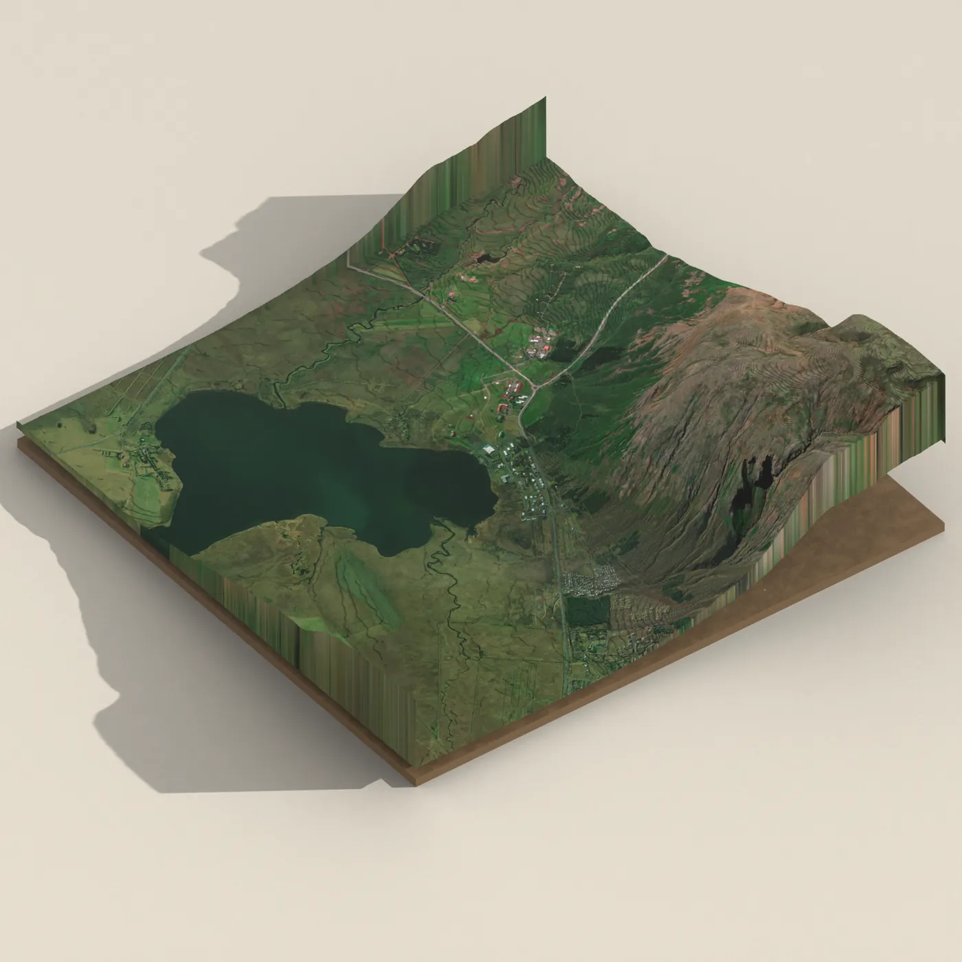 Laugarvatn Fontana 3D terrain render