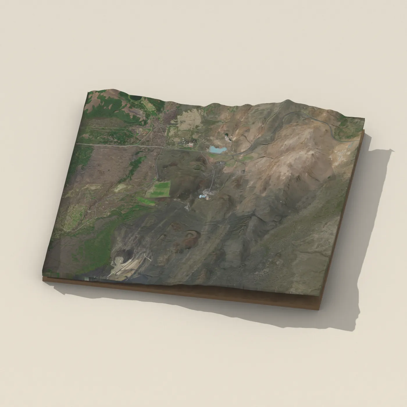 Mývatn Nature Baths 3D terrain render