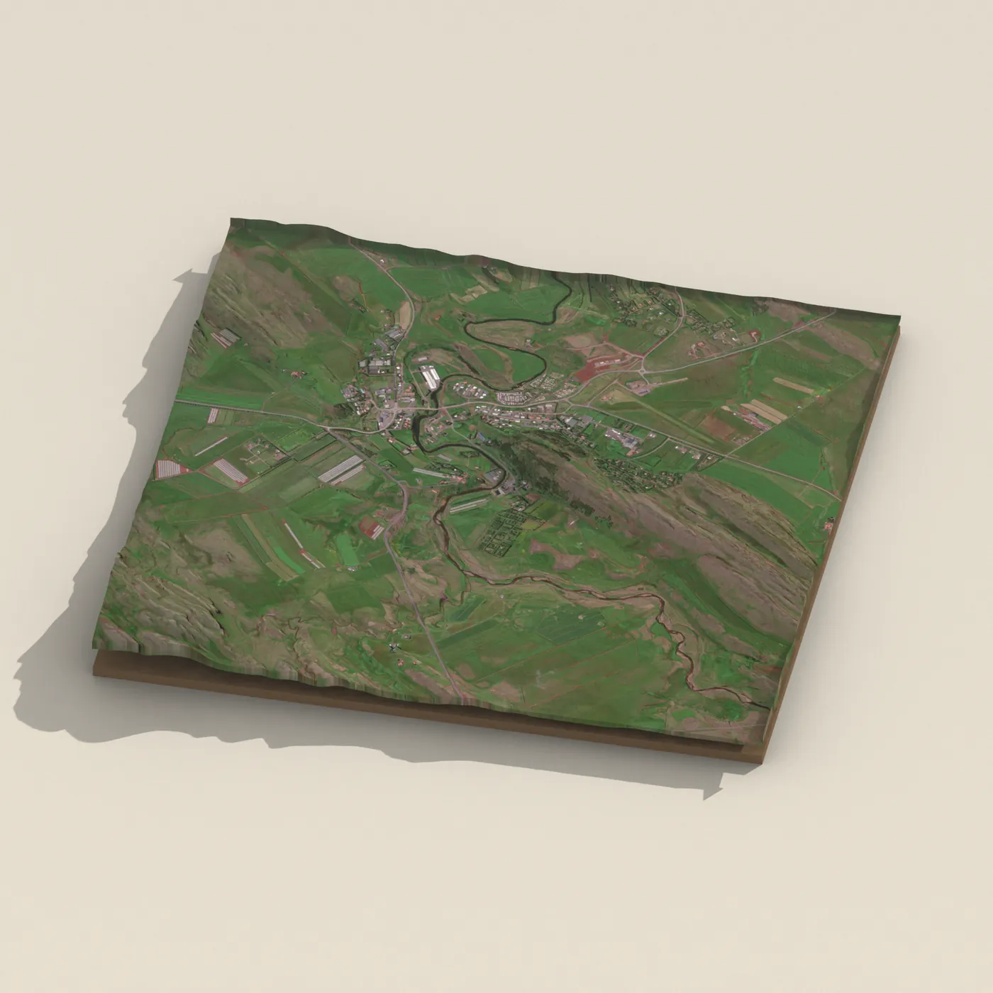 Secret Lagoon 3D terrain render