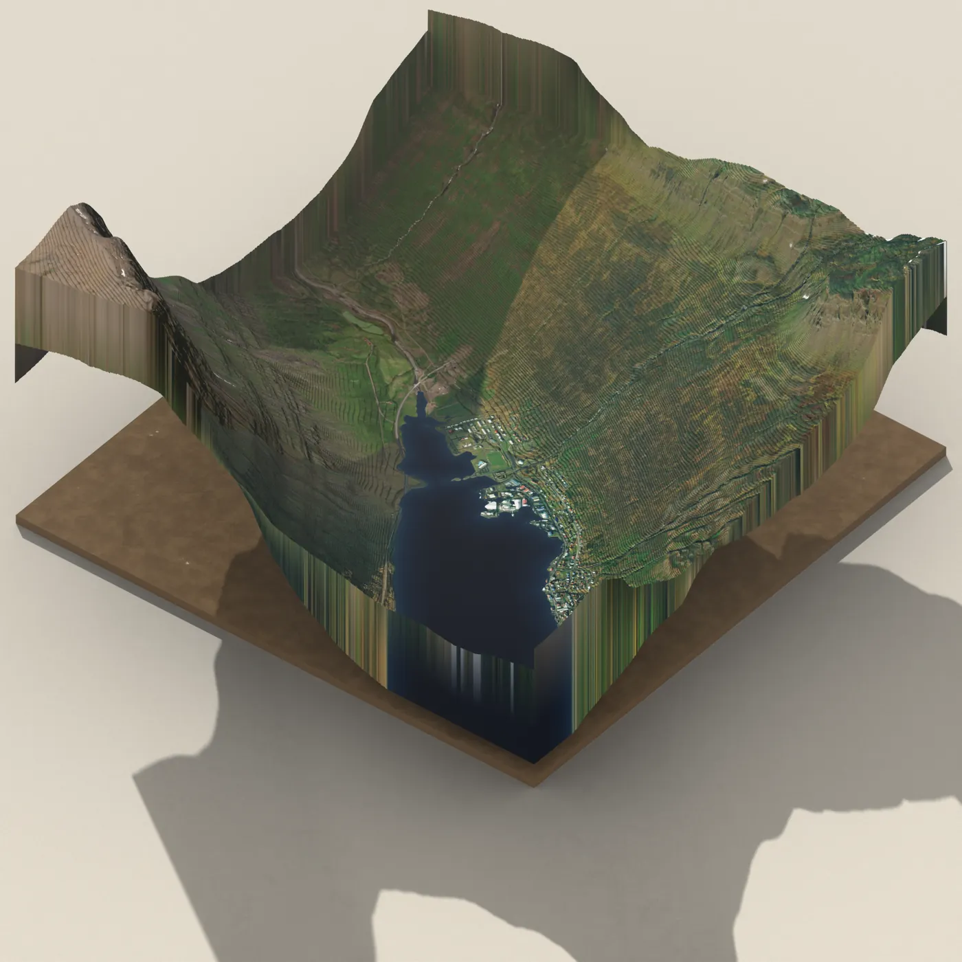 Eskifjörður 3D terrain render