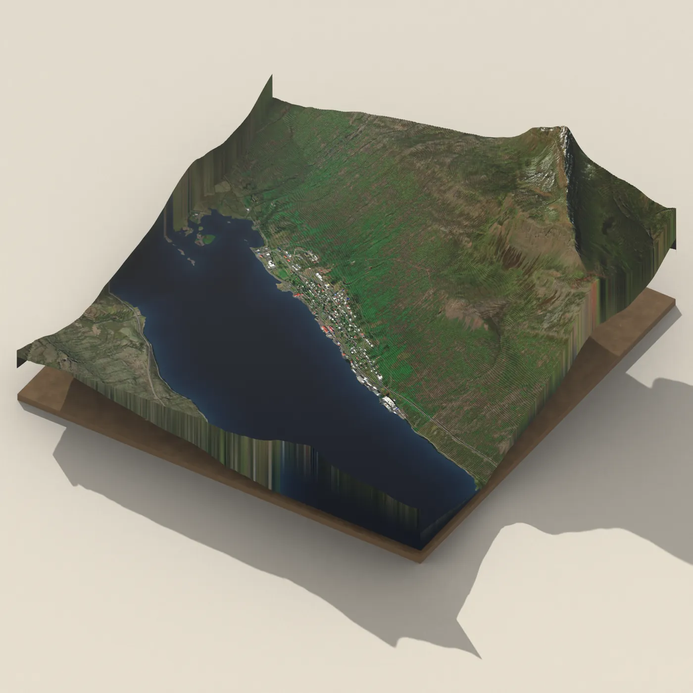 Fáskrúðsfjörður 3D terrain render