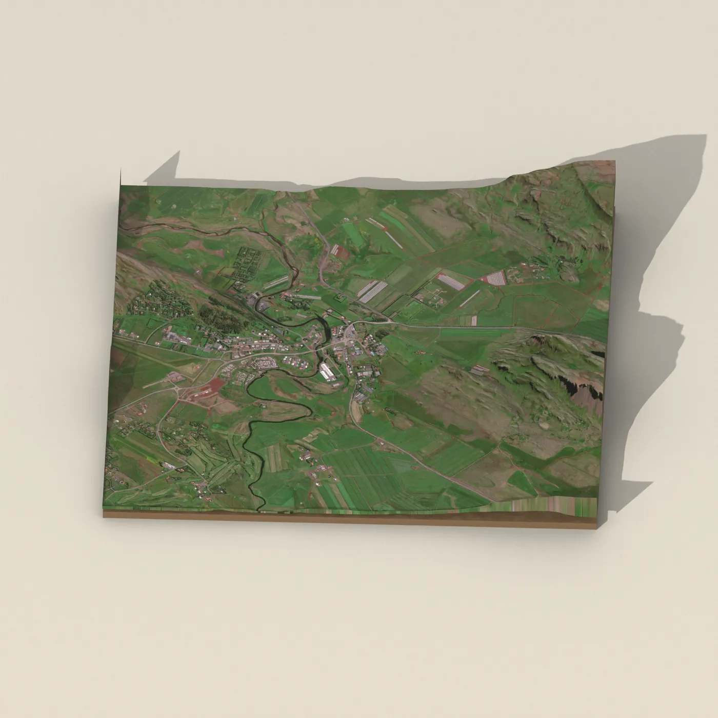 Flúðir 3D terrain render