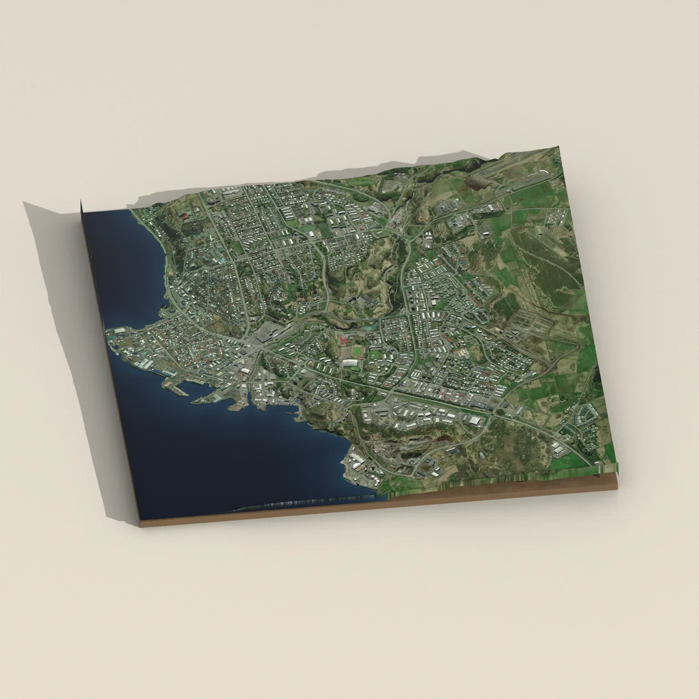 Glerárlaug 3D terrain render