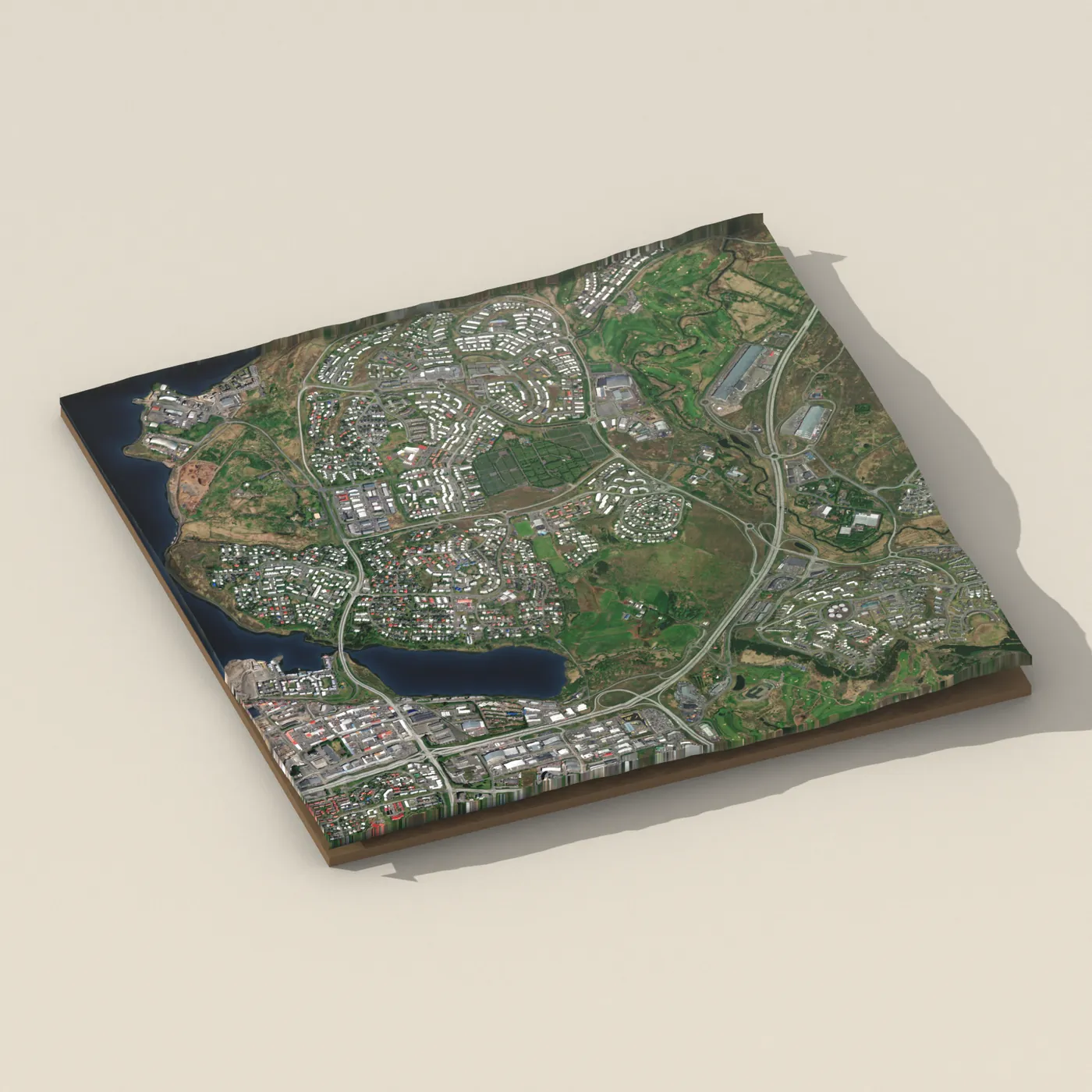 Grafarvogslaug 3D terrain render