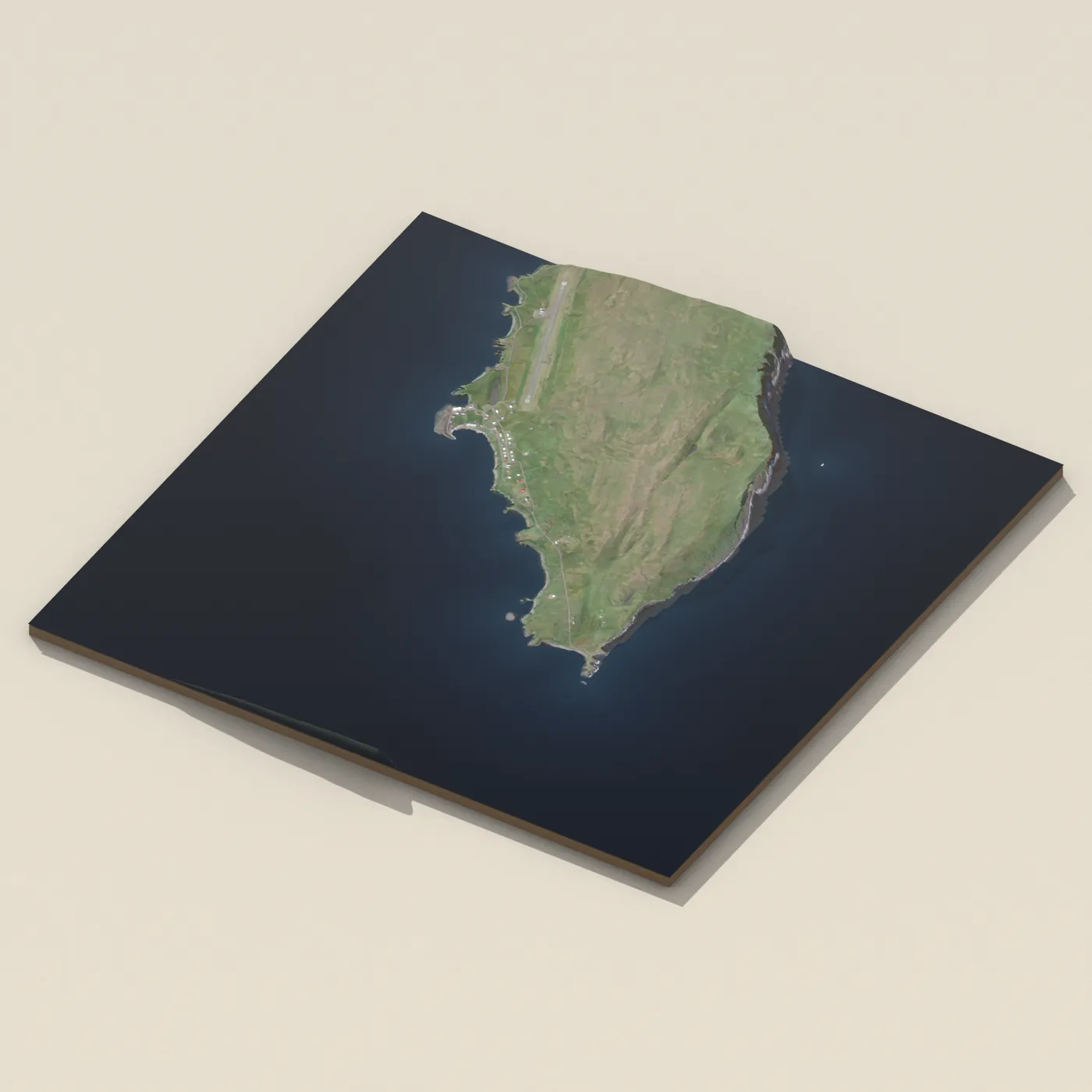 Grenivíkurlaug 3D terrain render