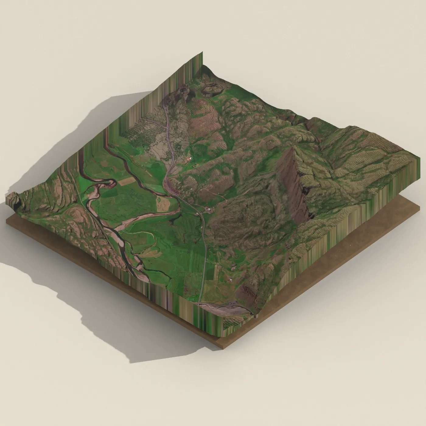 Hraunsnef 3D terrain render