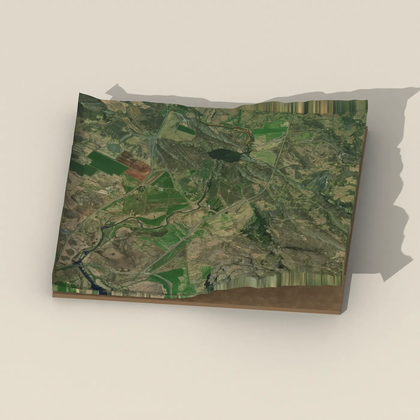 Hreppslaug 3D terrain render