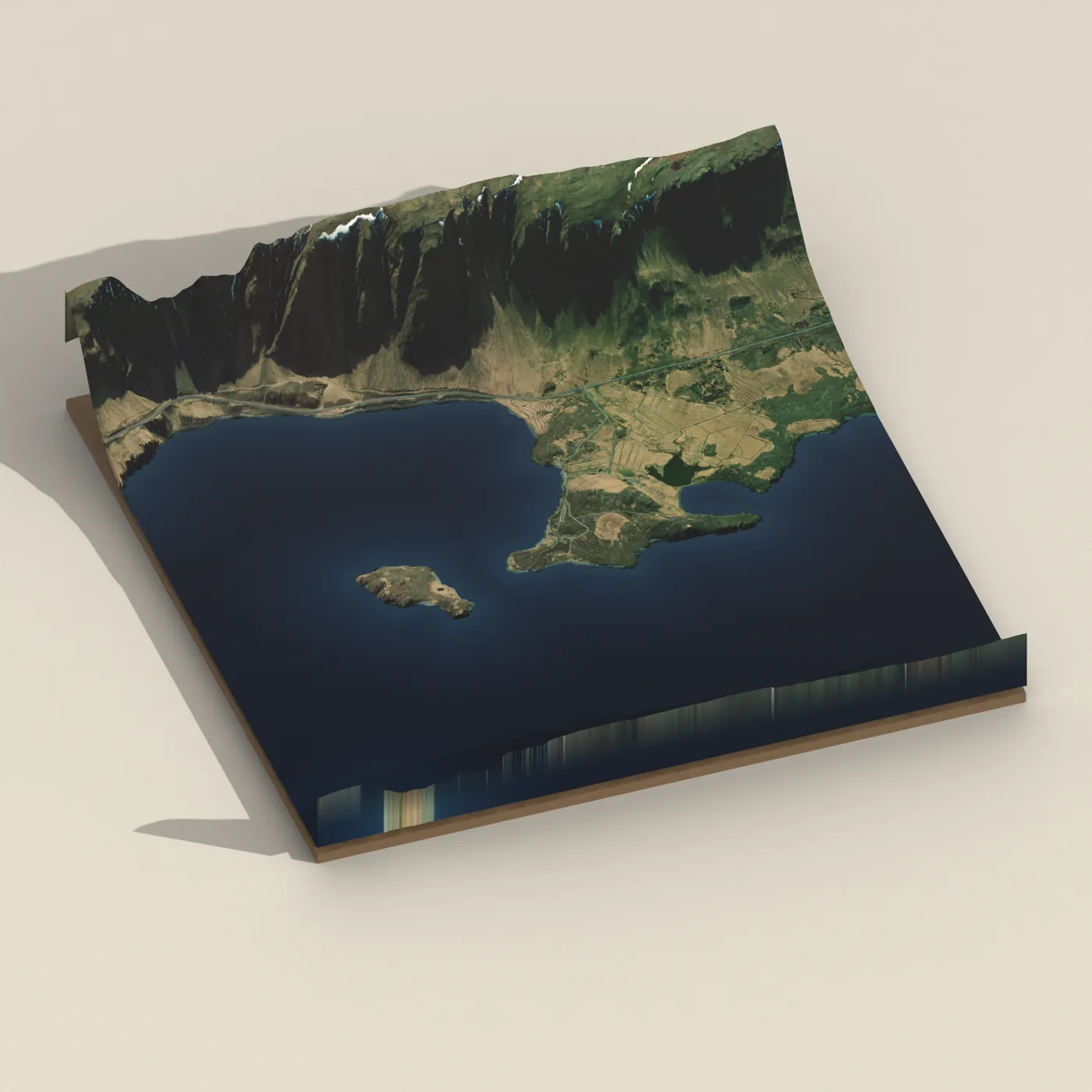 Hvammsvík 3D terrain render