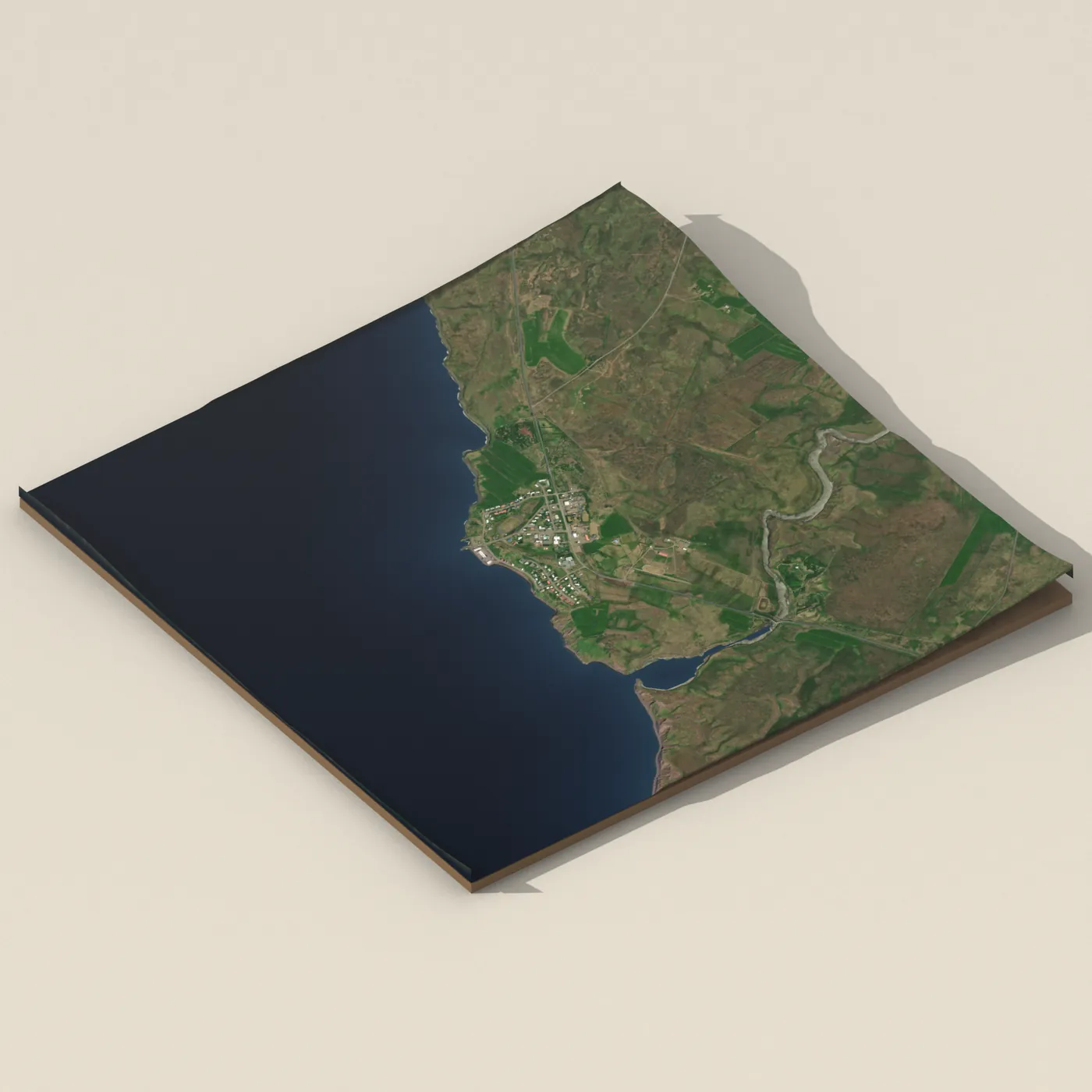Íþróttamiðstöðin Búðardal 3D terrain render