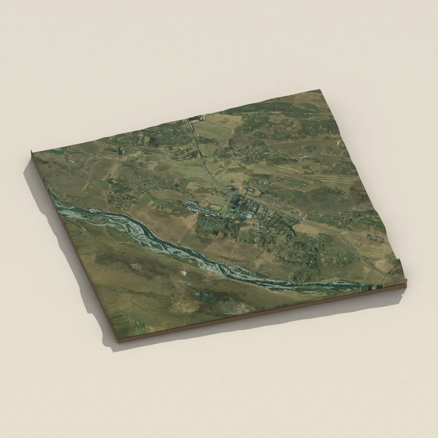 Íþróttamiðstöðin í Reykholti 3D terrain render