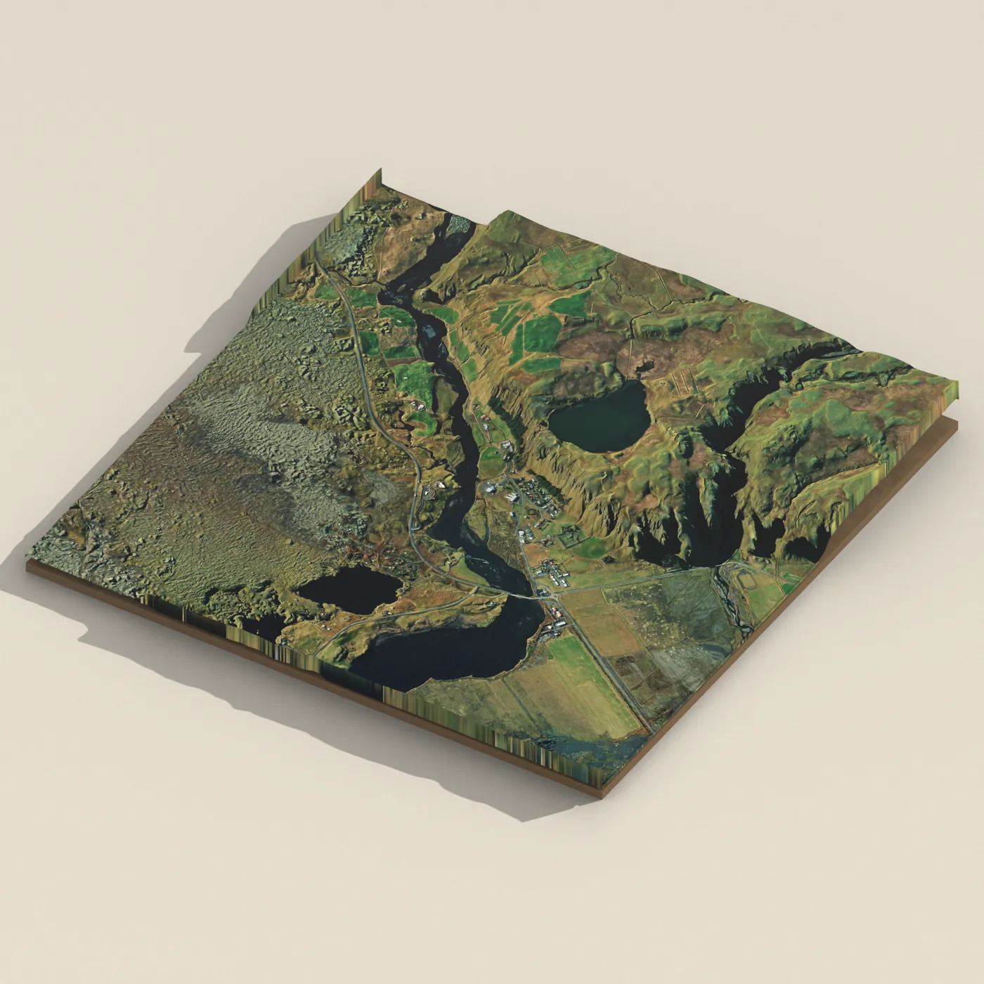 Kirkjubæjarklaustur — 3D terrain render (no visitor photo yet)