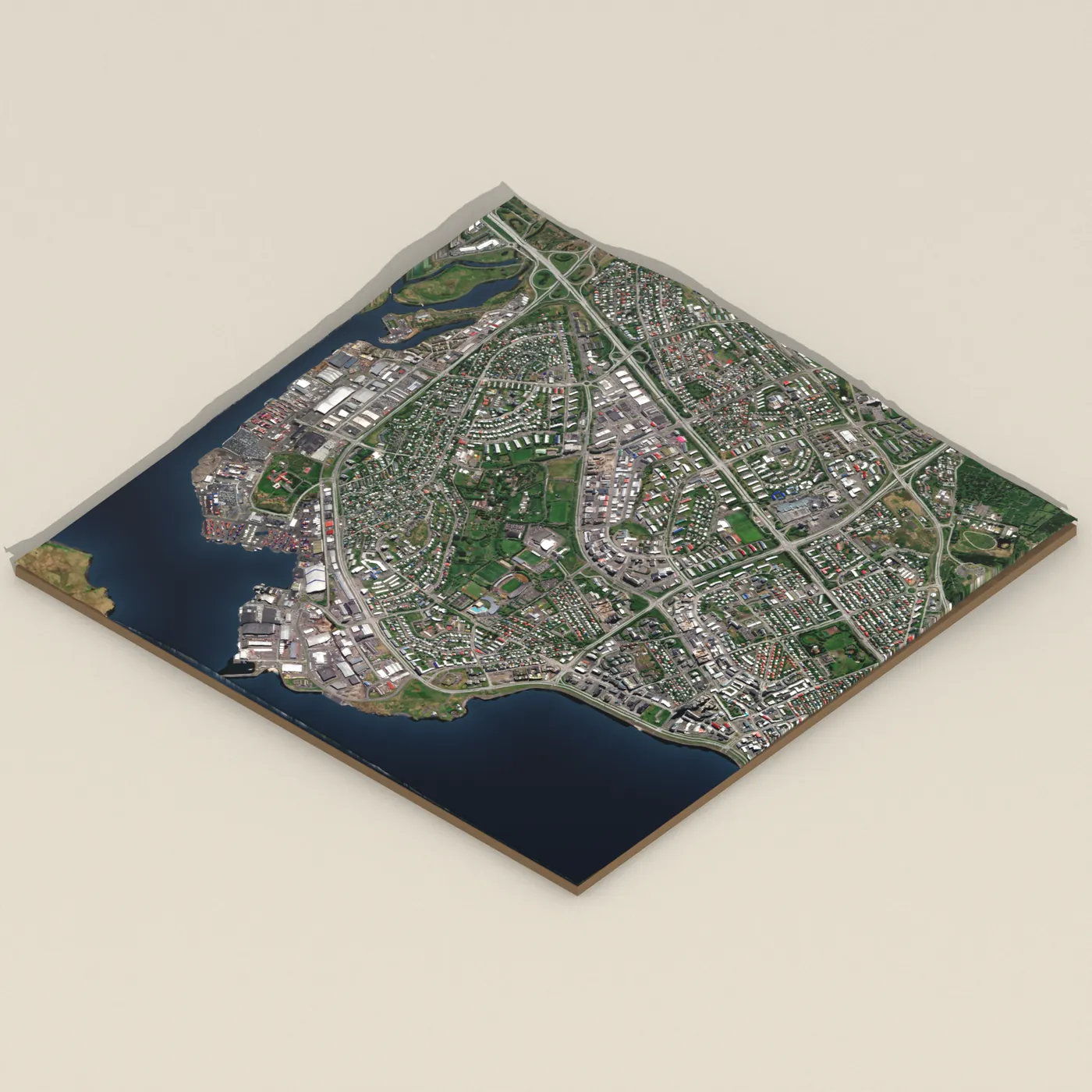 Laugardalslaug 3D terrain render