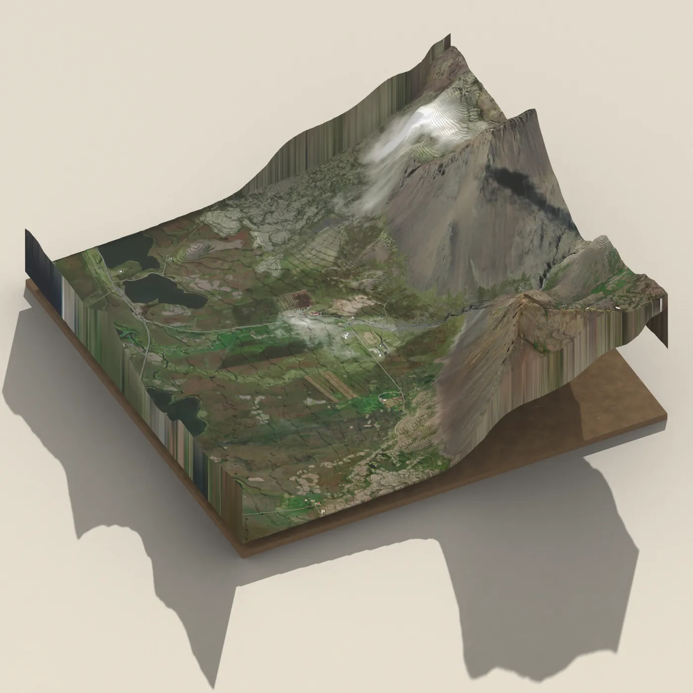 Lýsulaugar 3D terrain render