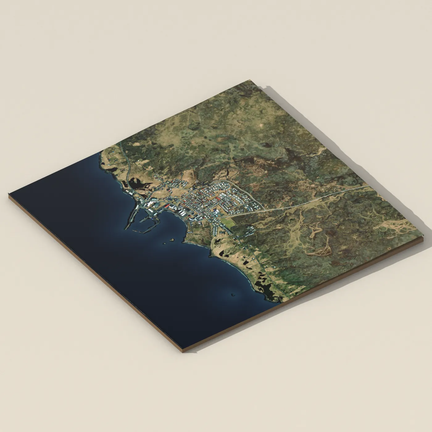 Sandgerði 3D terrain render