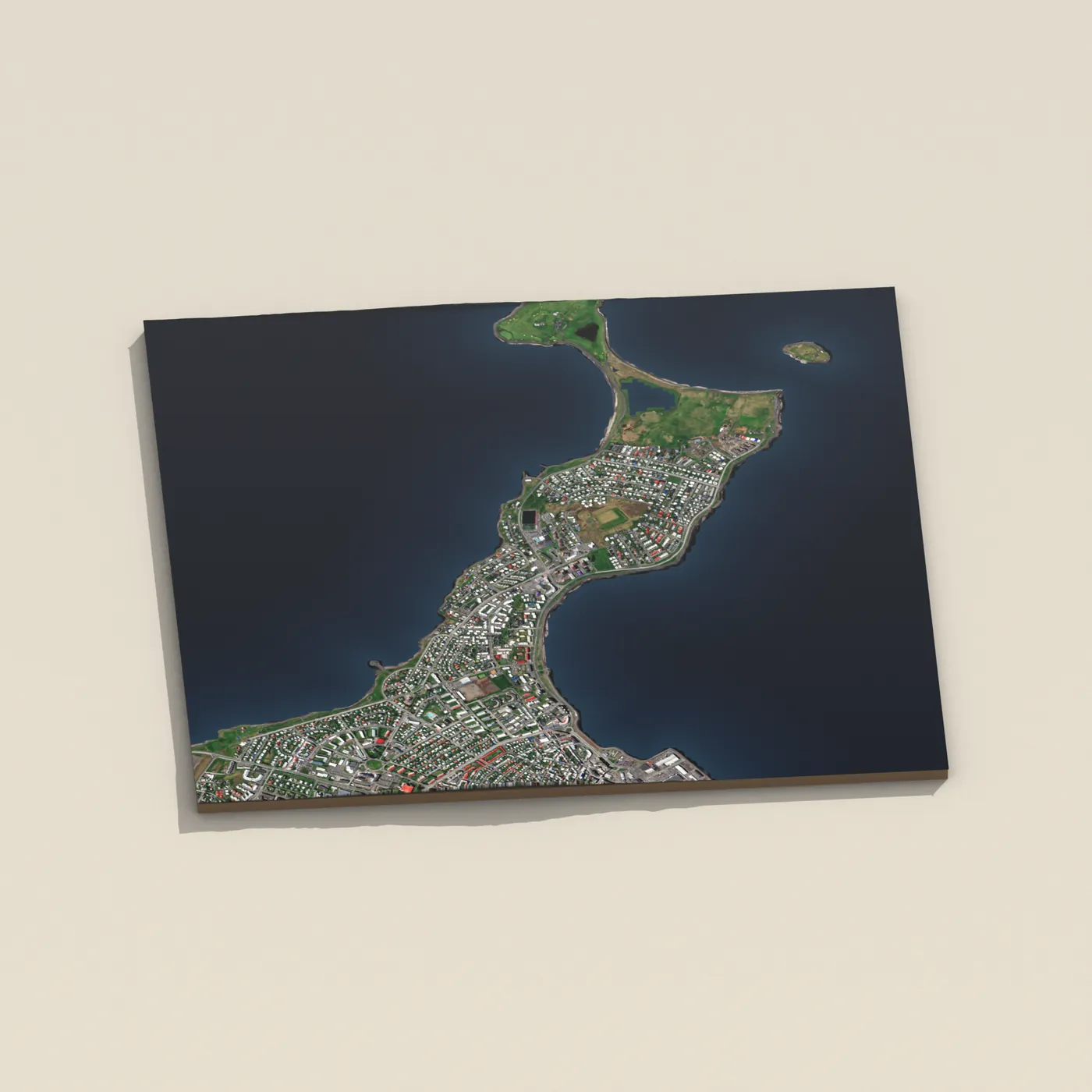 Seltjarnarneslaug 3D terrain render