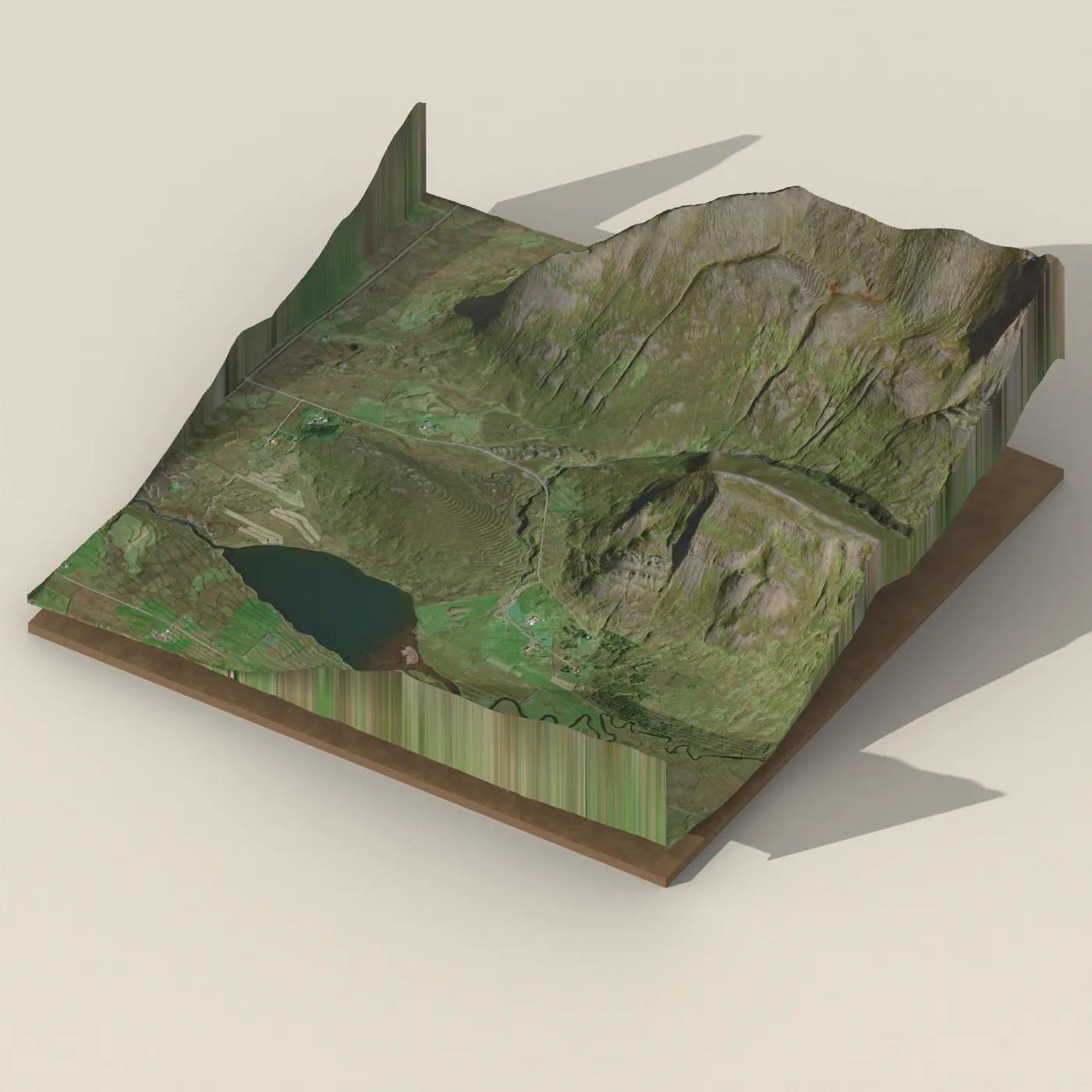 Sólgarðar í Fljótum 3D terrain render