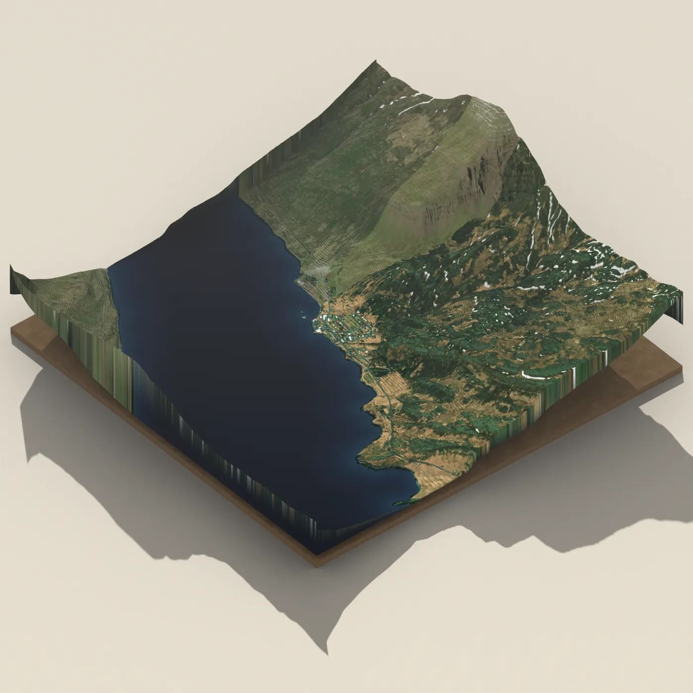 Stöðvarfjörður 3D terrain render