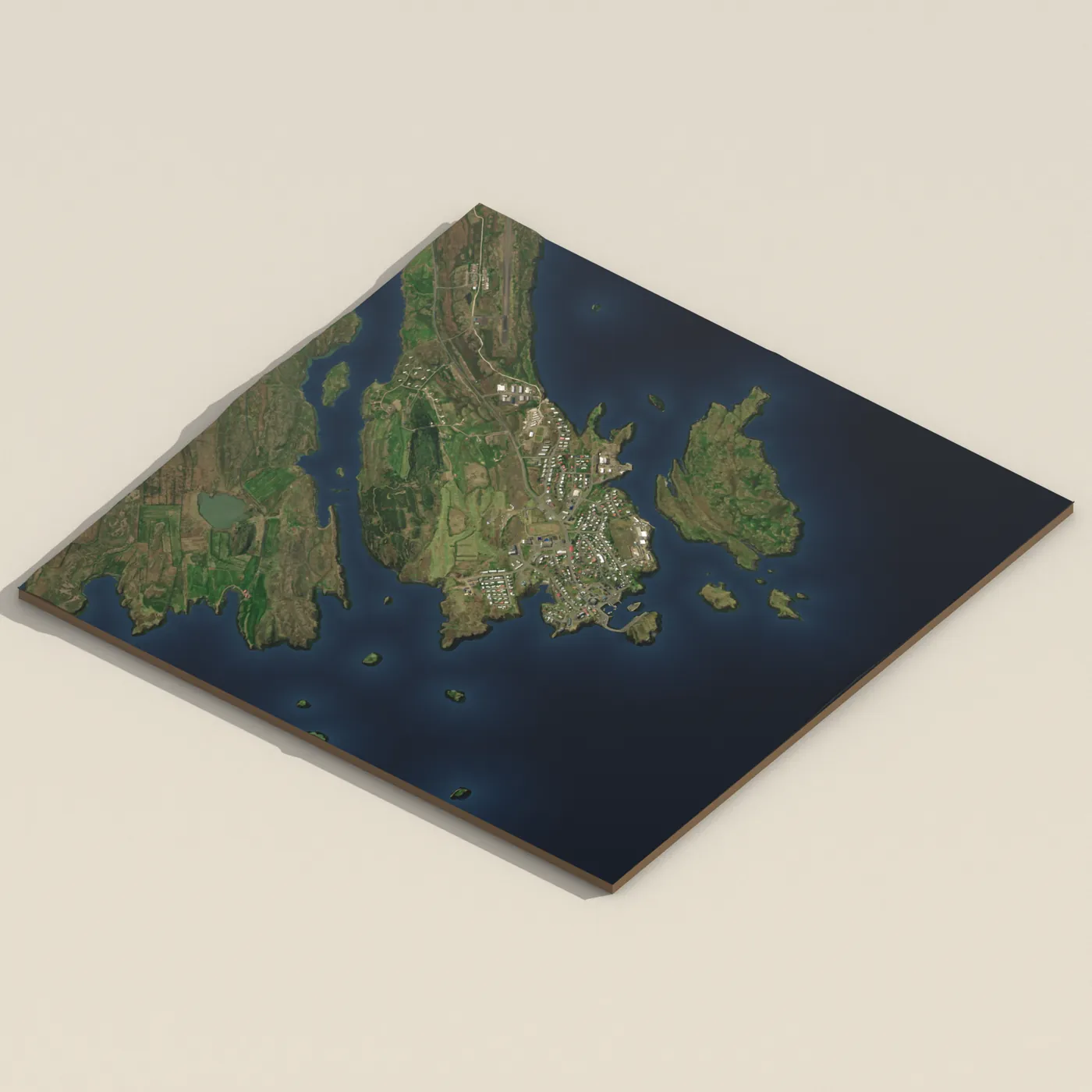 Stykkishólmur 3D terrain render