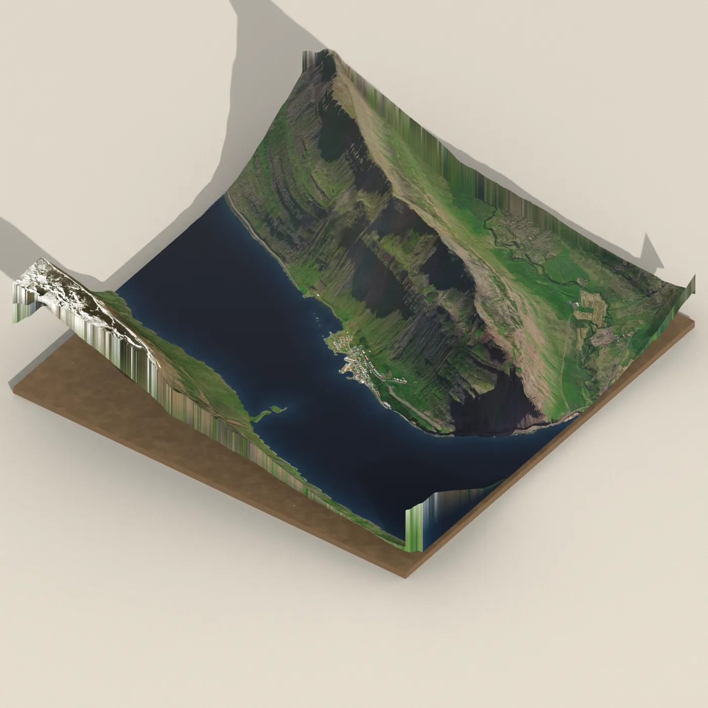 Suðureyri 3D terrain render