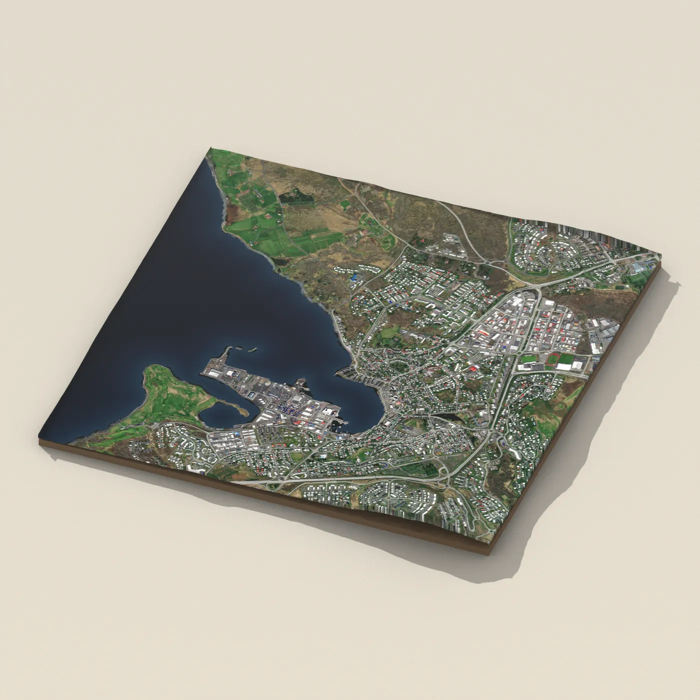 Sundhöll Hafnarfjarðar 3D terrain render