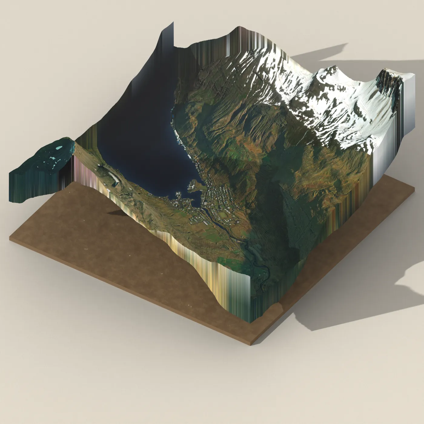 Sundhöll Seyðisfjarðar 3D terrain render