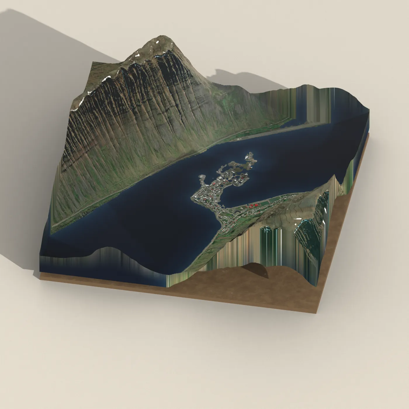 Sundhöllin á Ísafirði 3D terrain render