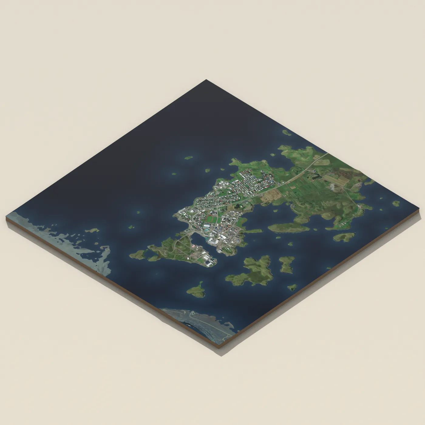 Sundlaug Hafnar 3D terrain render