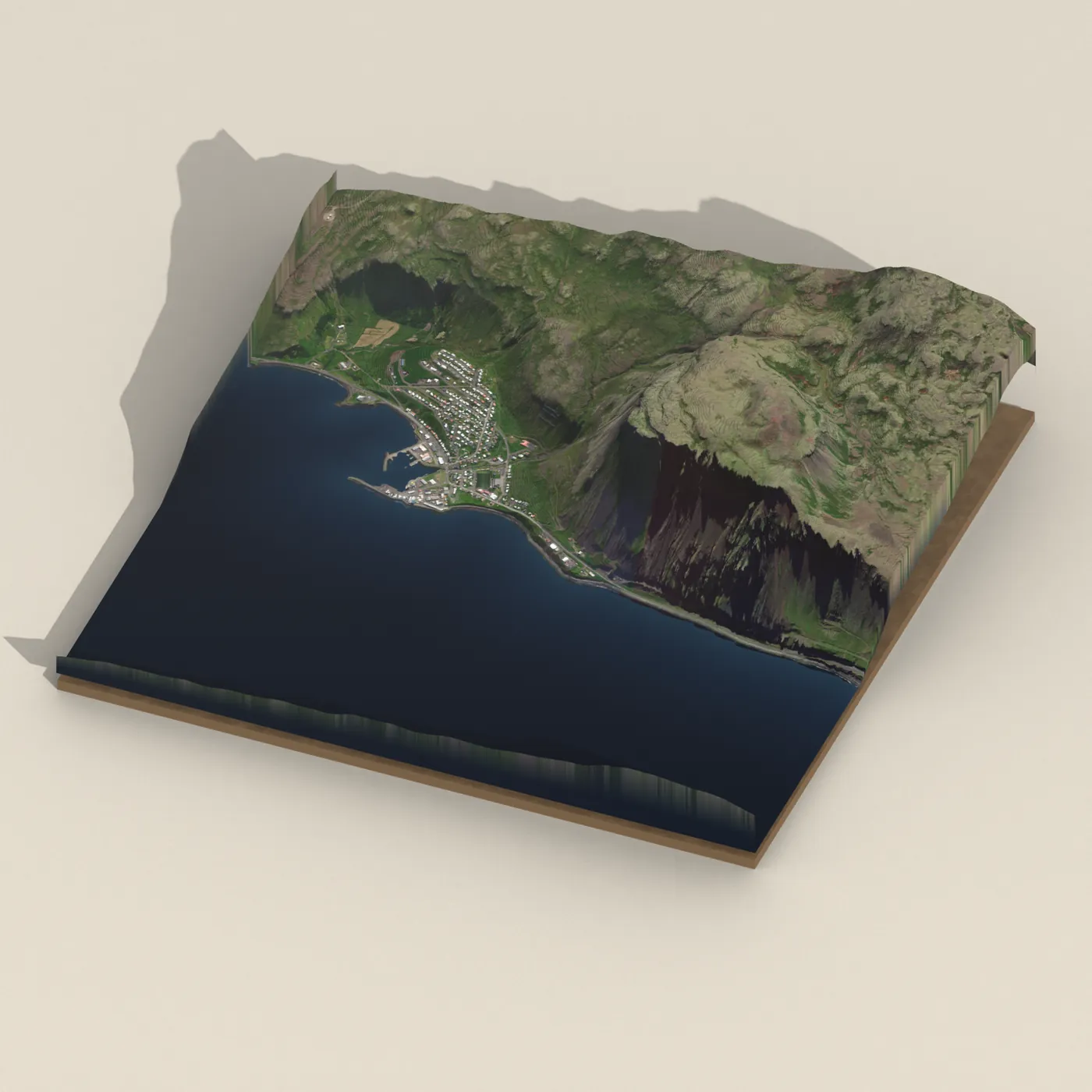 Sundlaug Snæfellsbæjar 3D terrain render