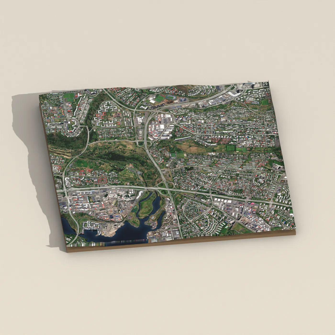 Sundlaugin Bjarkarási — 3D terrain render (no visitor photo yet)