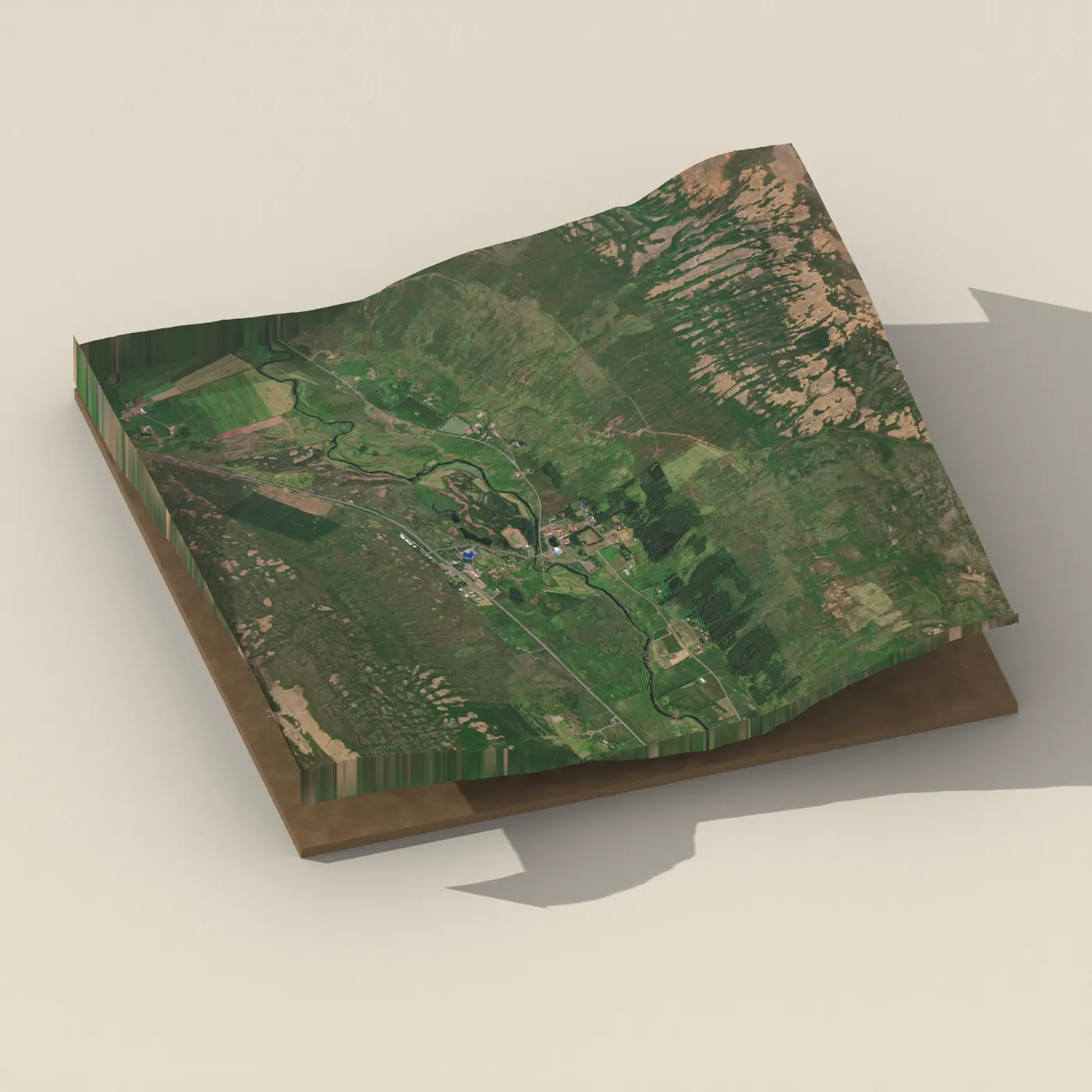 Sundlaugin Laugum 3D terrain render