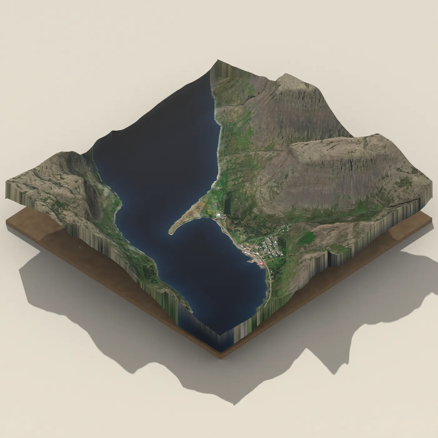 Tálknafjörður 3D terrain render